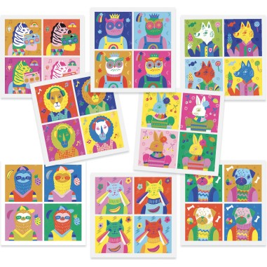 Créer avec des stickers Totally pop - Inspired by - Djeco Créer avec des stickers Totally pop - Inspired by - Djeco