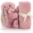 Doudou Couverture Rose Lapin Tulipe Blossom - Jellycat