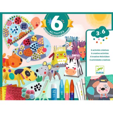 Activités manuelles pour enfant - Kit de cartes animaux à colorier