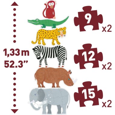 Puzzles Géants 9 à 15 pièces : Henri et ses amis - Djeco Puzzles Géants 9 à 15 pièces : Henri et ses amis - Djeco