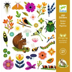 Stickers fleurs et animaux Jardin - Djeco