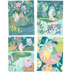 Set de 4 cartes à gratter sur le thème de l'eau - Djeco 2