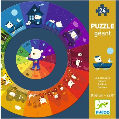 Puzzle géant les couleurs de - Djeco Puzzle géant les couleurs de - Djeco