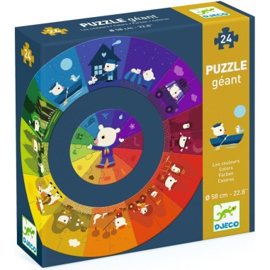 Puzzle géant les couleurs de - Djeco Puzzle géant les couleurs de - Djeco