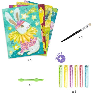 Coffret Tableaux Paillettes Le Carnaval des Animaux - Djeco Coffret Tableaux Paillettes Le Carnaval des Animaux - Djeco