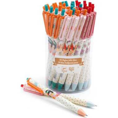 Stylo à bille bleu Lovely Paper - Djeco Stylo à bille bleu Lovely Paper - Djeco