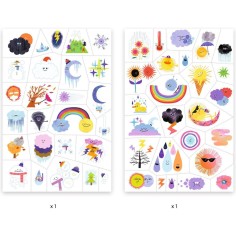 Set de tatouages sur le thème de la météo - Djeco 2