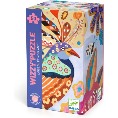 Wizzy Puzzle - L'Oiseau étincelant - 50 Pièces - Djeco