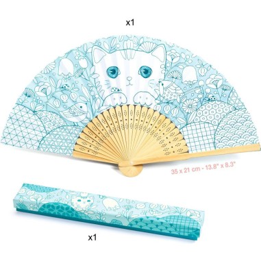 Eventail à colorier Koneko - Do it Yourself - Djeco Eventail à colorier Koneko - Do it Yourself - Djeco