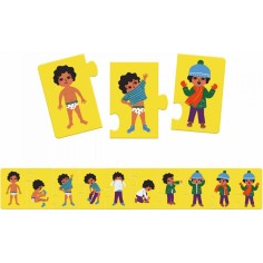 Puzzle frise Je m'habille de dès 3 ans - Djeco 2
