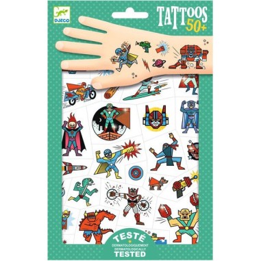 Tatouages Heroes vs Villains pour les enfants de - Djeco