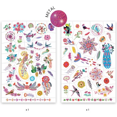 Tatouages Plume Color pour les enfants de - Djeco Tatouages Plume Color pour les enfants de - Djeco