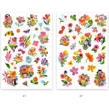Tatouages fleurs Aqua Flor pour les enfants de - Djeco Tatouages fleurs Aqua Flor pour les enfants de - Djeco