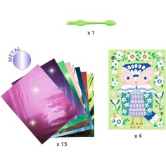 Animaux à décorer avec feuilles métallisées - Djeco 2