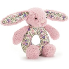 Hochet lapin rose blossom tulip bunny grabber - Jellycat 2