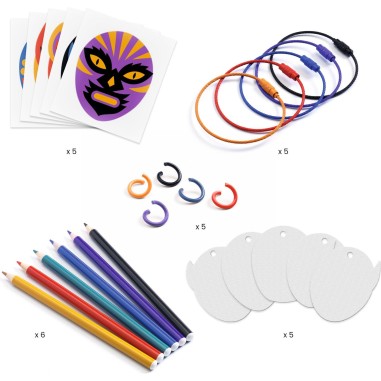 Porte-clefs catcheurs Artistic Plastic - Djeco Porte-clefs catcheurs Artistic Plastic - Djeco