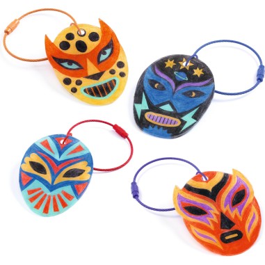 Porte-clefs catcheurs Artistic Plastic - Djeco Porte-clefs catcheurs Artistic Plastic - Djeco