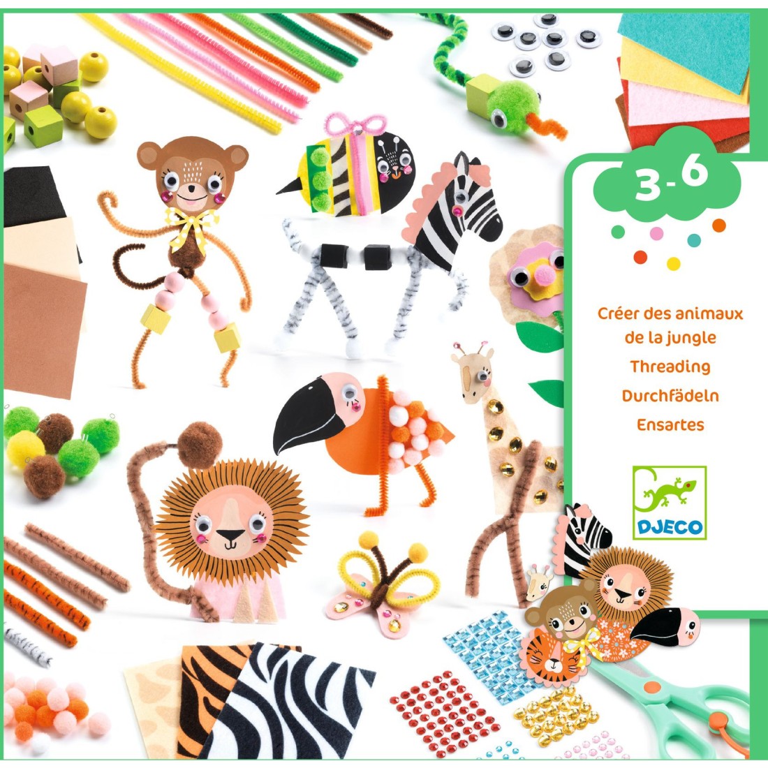 Coffret Créatif Tulle Party Aladine - Activité Enfants Avec Peinture Et Tulle Pailleté - 4 Formes Bois