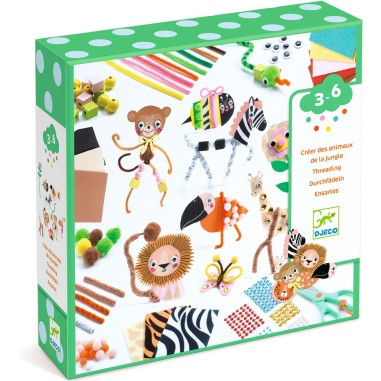 Boîte à créer des Animaux de la jungle - Djeco Boîte à créer des Animaux de la jungle - Djeco