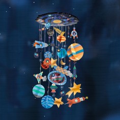 Suspension décorative à peindre Système solaire - Do it Yourself - Djeco 2