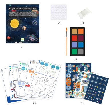 Suspension décorative à peindre Système solaire - Do it Yourself - Djeco Suspension décorative à peindre Système solaire - Do it Yourself - Djeco