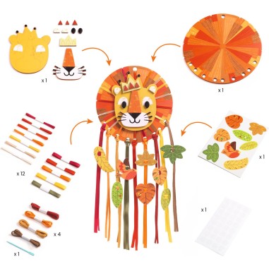 Attrape-rêve à créer Petit lion - Do it Yourself - Djeco Attrape-rêve à créer Petit lion - Do it Yourself - Djeco