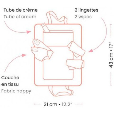 Pomea - Le soin - Sac à  langer Pink Peak - Djeco