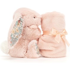 Doudou couverture lapin rose Blossom Blush - Jellycat 2