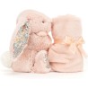 Doudou couverture lapin rose Blossom Blush - Jellycat