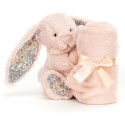 Doudou couverture lapin rose Blossom Blush - Jellycat