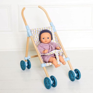 Pomea - La promenade - Poussette Bois - 44 cm - Djeco Pomea - La promenade - Poussette Bois - 44 cm - Djeco