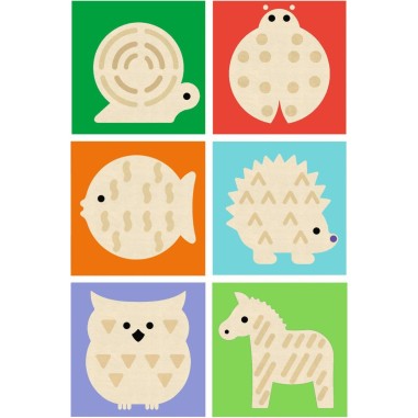 Cubes en bois Touch basic - Djeco Cubes en bois Touch basic - Djeco