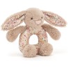 Hochet lapin en peluche Bea Beige Blossom - Jellycat