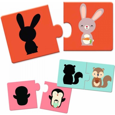 Puzzle duo-trio Ombres de pour les petits - Djeco Puzzle duo-trio Ombres de pour les petits - Djeco