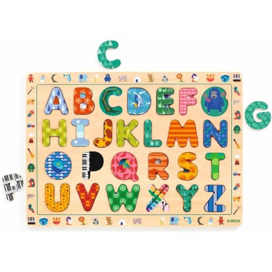 Puzzle - Abc International - 24pcs - Djeco Puzzle - Abc International - 24pcs - Djeco