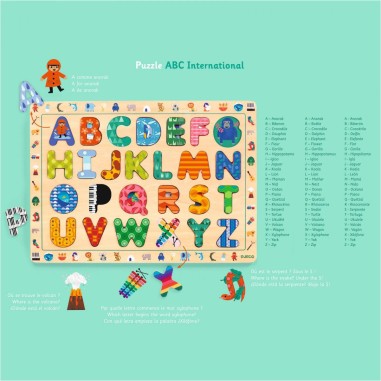 Puzzle - Abc International - 24pcs - Djeco Puzzle - Abc International - 24pcs - Djeco