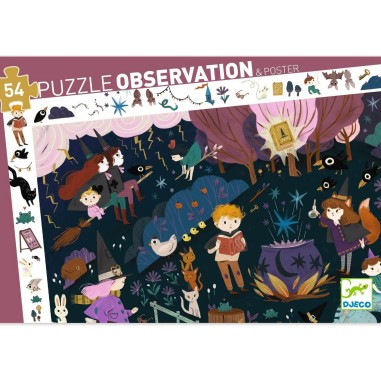Puzzle Observation - Apprentis Sorciers - 54 Pièces - Djeco Puzzle Observation - Apprentis Sorciers - 54 Pièces - Djeco