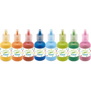 Les Couleurs - Pour Les Petits - 8 Bouteilles De Gouache - Djeco Les Couleurs - Pour Les Petits - 8 Bouteilles De Gouache - Djeco