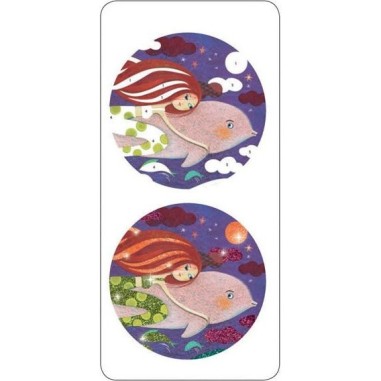 Tableaux de sables à pailleter - La lumière des sirènes - Djeco Tableaux de sables à pailleter - La lumière des sirènes - Djeco