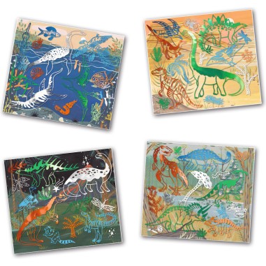 Dinosaurus Artistic patch Métal - Djeco Dinosaurus Artistic patch Métal - Djeco