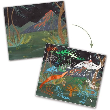 Dinosaurus Artistic patch Métal - Djeco Dinosaurus Artistic patch Métal - Djeco