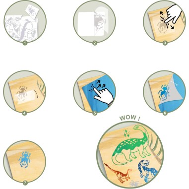 Dinosaurus Artistic patch Métal - Djeco Dinosaurus Artistic patch Métal - Djeco