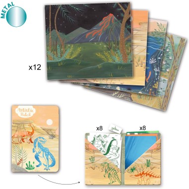 Dinosaurus Artistic patch Métal - Djeco Dinosaurus Artistic patch Métal - Djeco