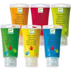 Les couleurs des petits - 6 tubes de peinture à  doigts - Djeco 2
