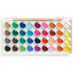 Les Couleurs - Pour Les Grands - 36 Pastilles De Gouaches - Djeco 2