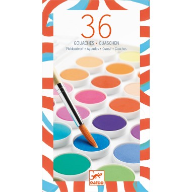 Les Couleurs - Pour Les Grands - 36 Pastilles De Gouaches - Djeco Les Couleurs - Pour Les Grands - 36 Pastilles De Gouaches - Djeco