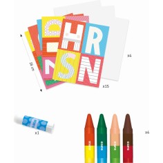 Creer avec des formes Un monde a creer Lettres - Djeco 2