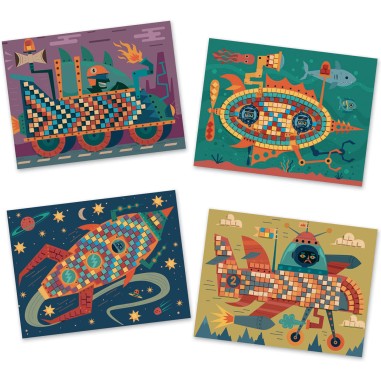 Coffret mosaïques - Les as du volant - Djeco Coffret mosaïques - Les as du volant - Djeco