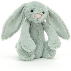 Peluche Lapin vert scintillant Bashful Sparklet - 18 cm - Jellycat