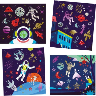 Cosmos Artistic patch Métal - Djeco Cosmos Artistic patch Métal - Djeco